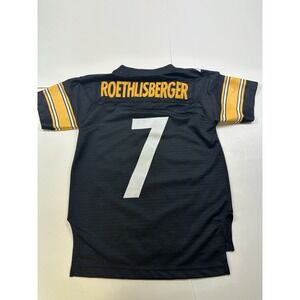 Pittsburgh Steelers Ben Roethlisberger #7 Black Football Jersey Youth Small